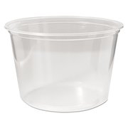 Fabri-Kal Microwavable Deli Containers, 16 oz, Clear, PK500 9505102